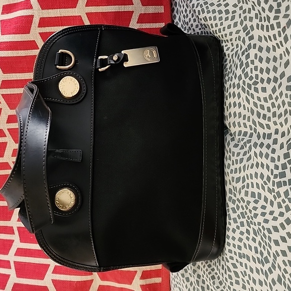 Dooney & Bourke Handbags - Dooney & Bourke Vintage Cabriolet Cloth w/ Leather Trim Satchel Midnight Black